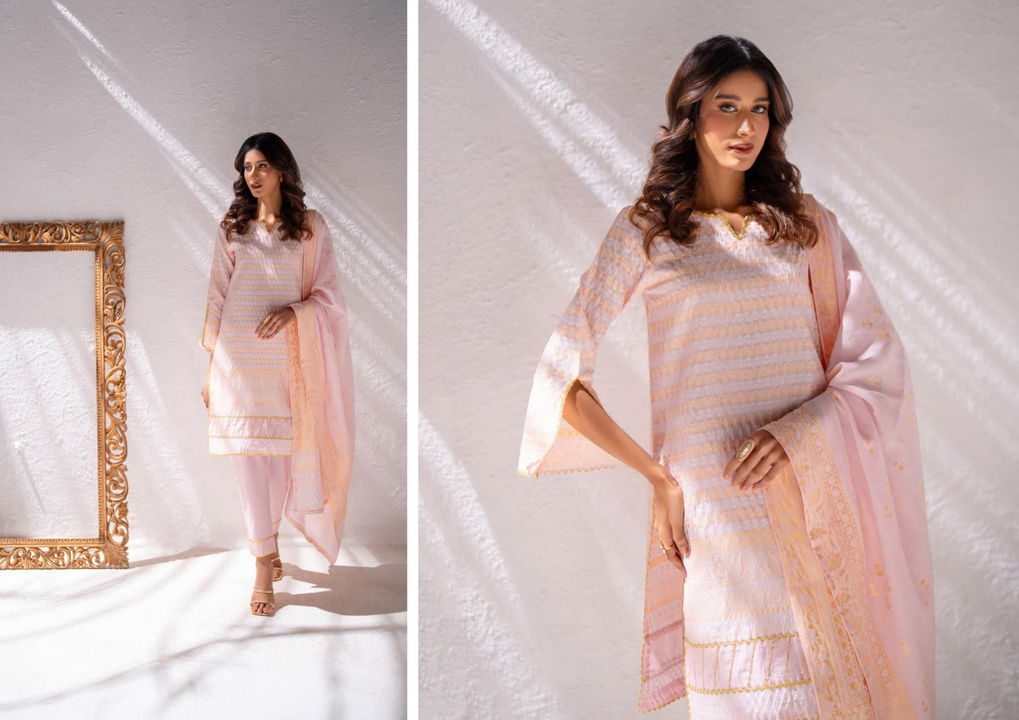 Blush Grace – Jacquard Lawn Elegance